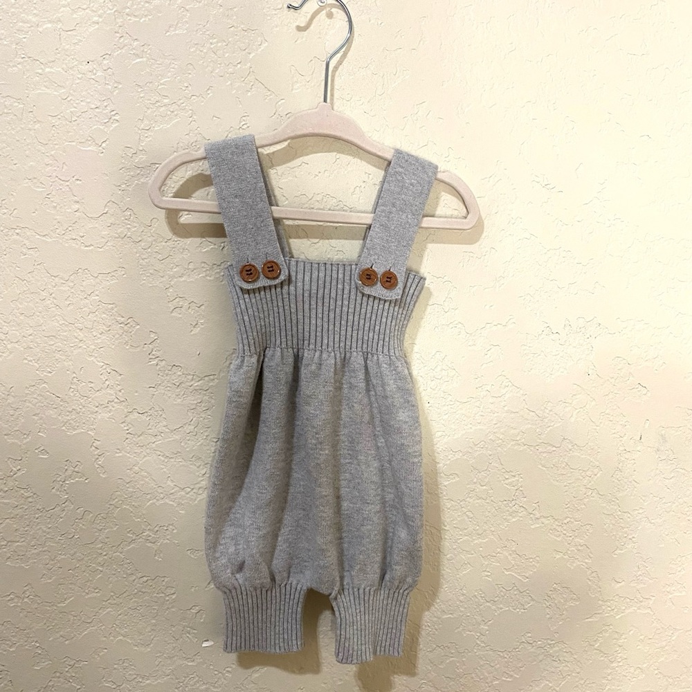 PatPat Grey Button Romper